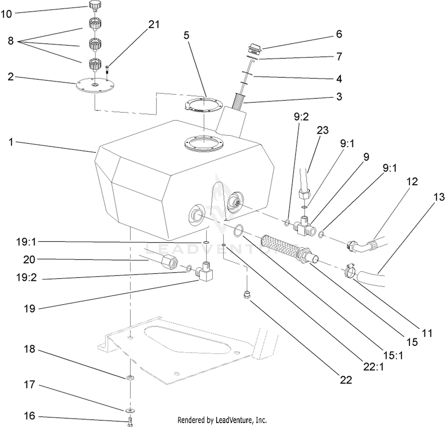 Hydraulic Filter and Reservoir Assembly