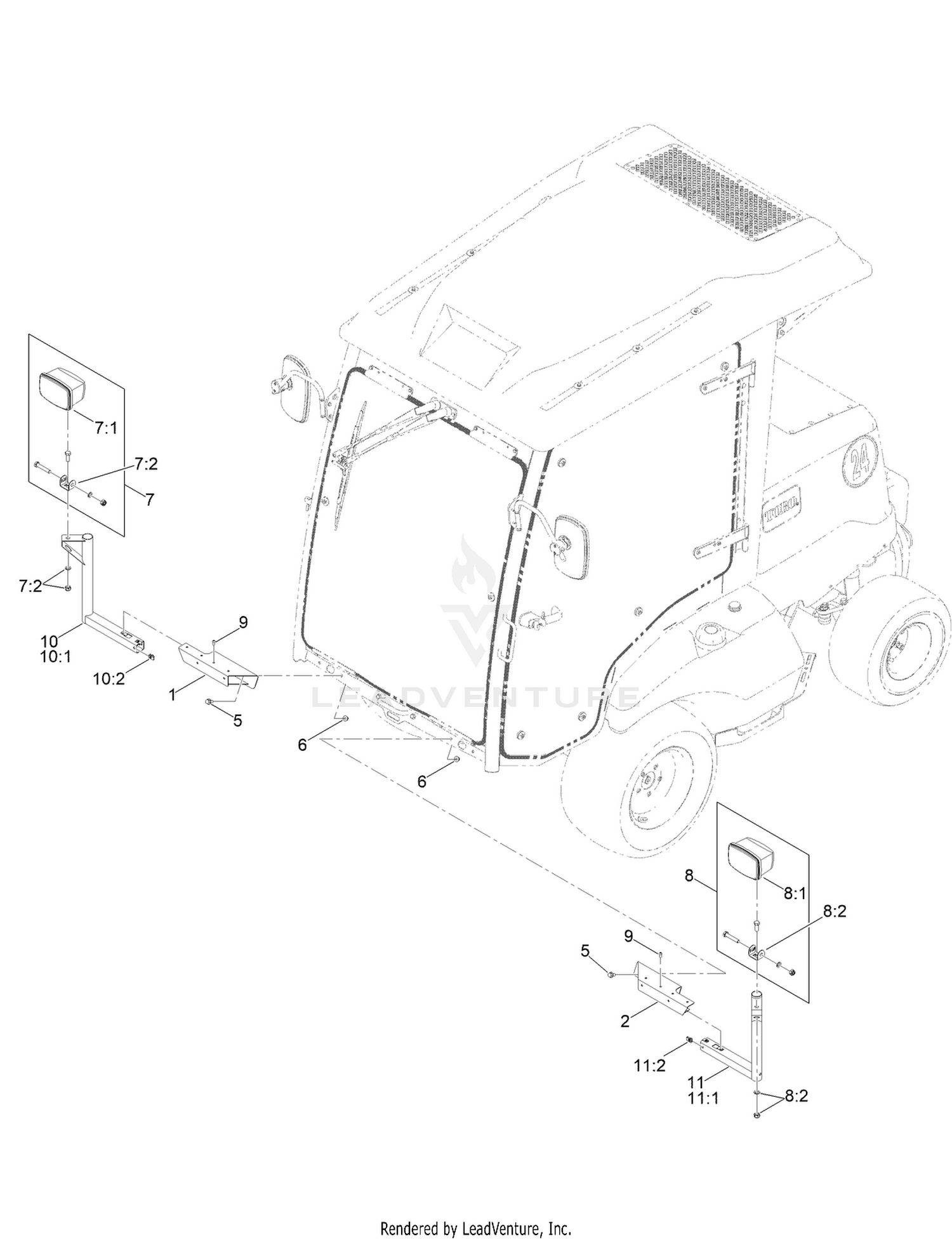 Cab Unit Front Light Assembly