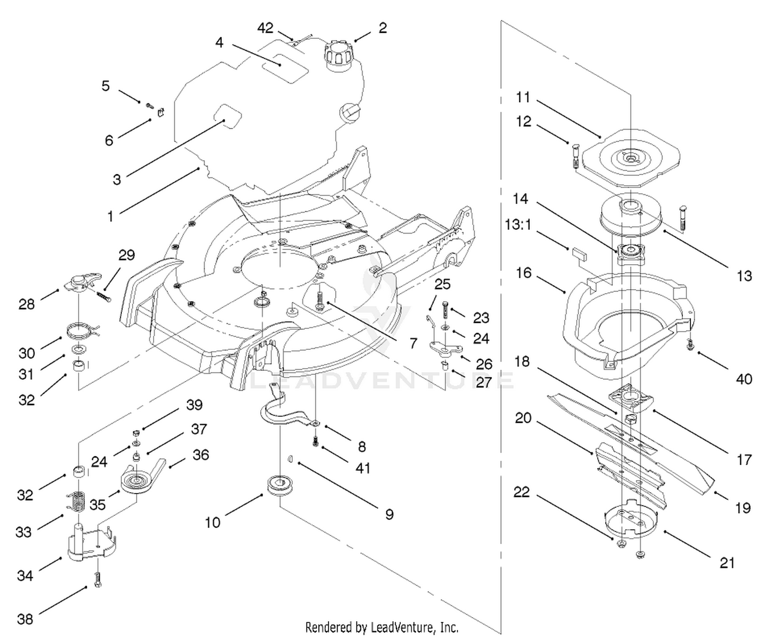 Engine And Blade Assembly