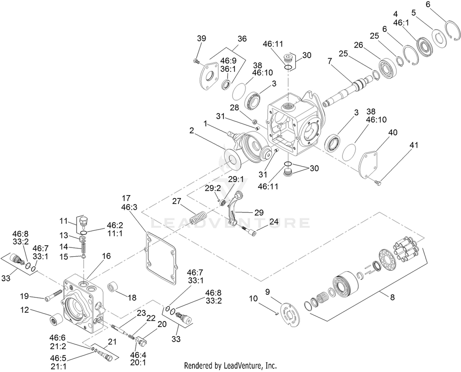 Hydraulic Pump Assembly No. 119-6972