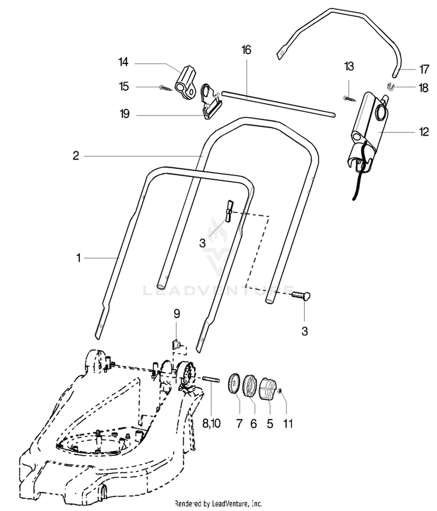 Handle Parts Model-No. 21070, 21071