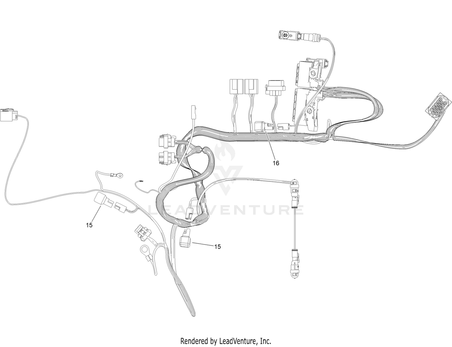 Engine Wire Harness Assembly No. 122-1556