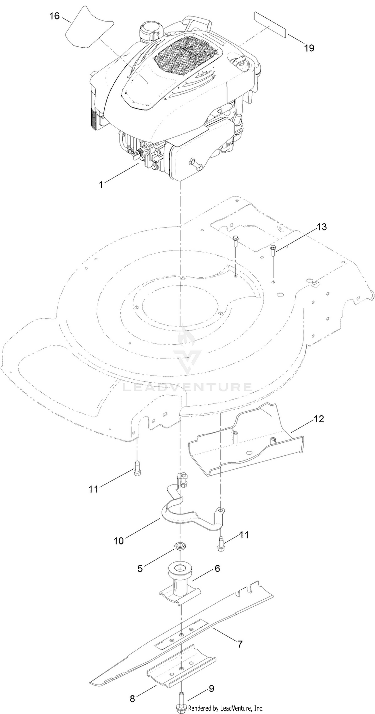 Engine and Blade Assembly