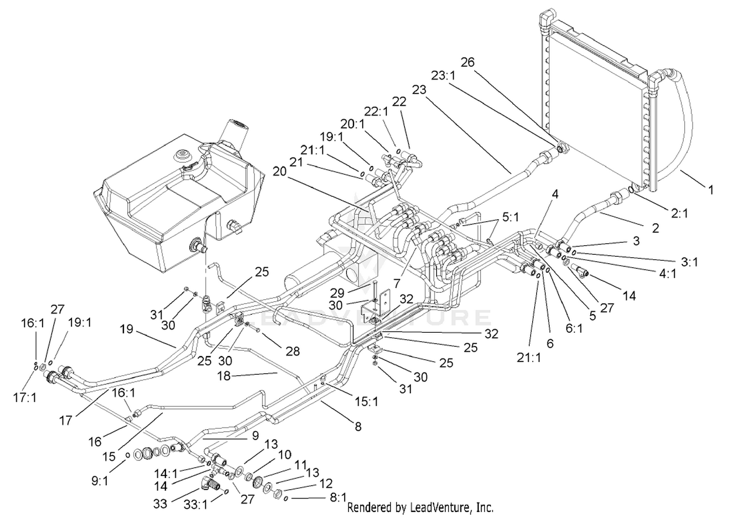 Hydraulic Mow Line Assembly