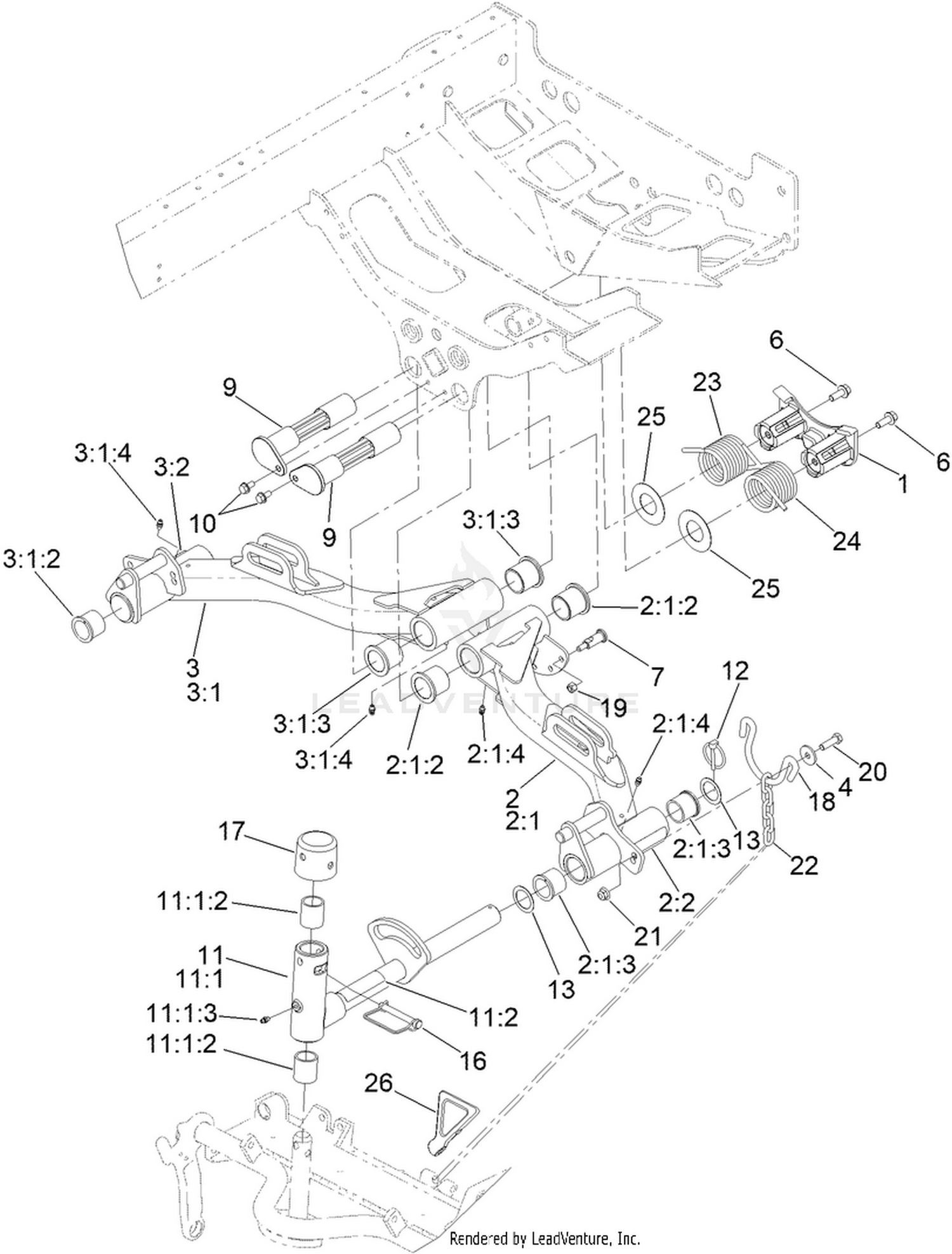No. 2 and 3 Lift Arm Assembly