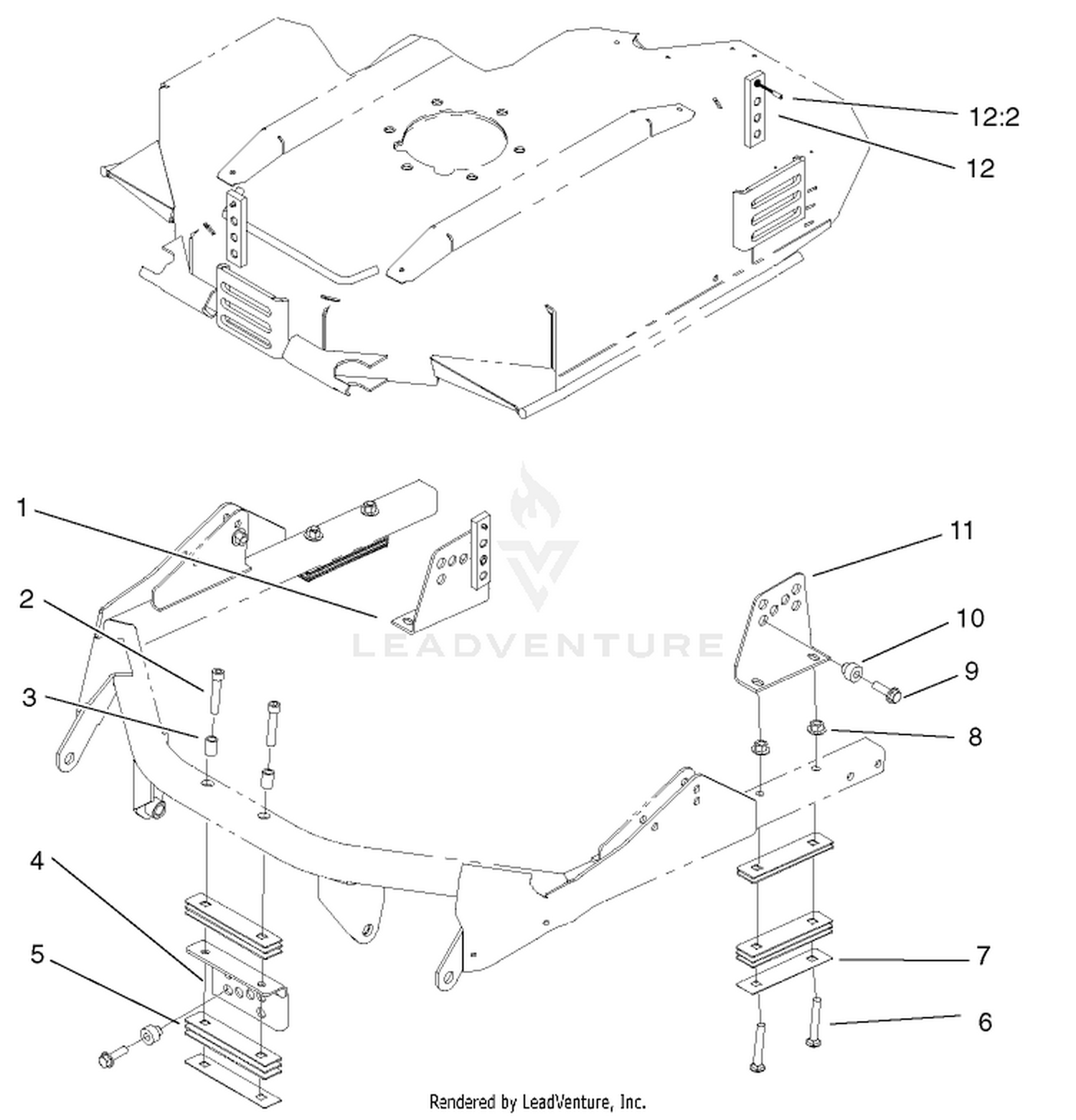 Height-Of-Cut Assembly 27in Rotary Cutting Unit