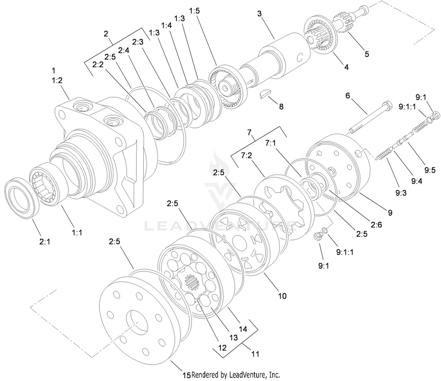 Hydraulic Motor Assembly No. 98-0959