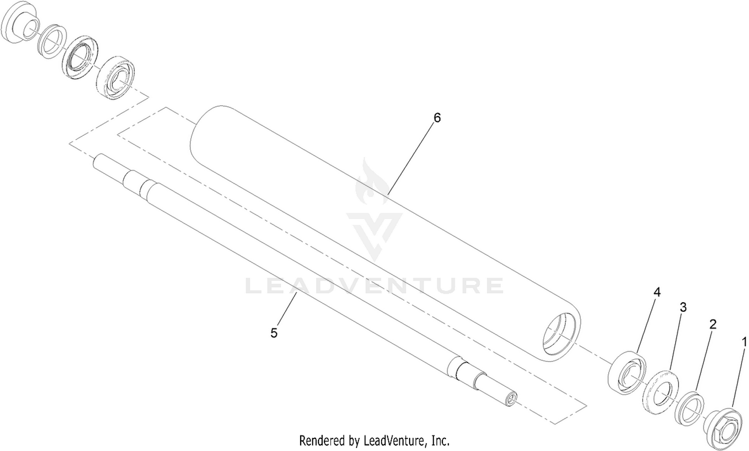 Full 2.5in Diameter Roller Kit Assembly No. 140-5674