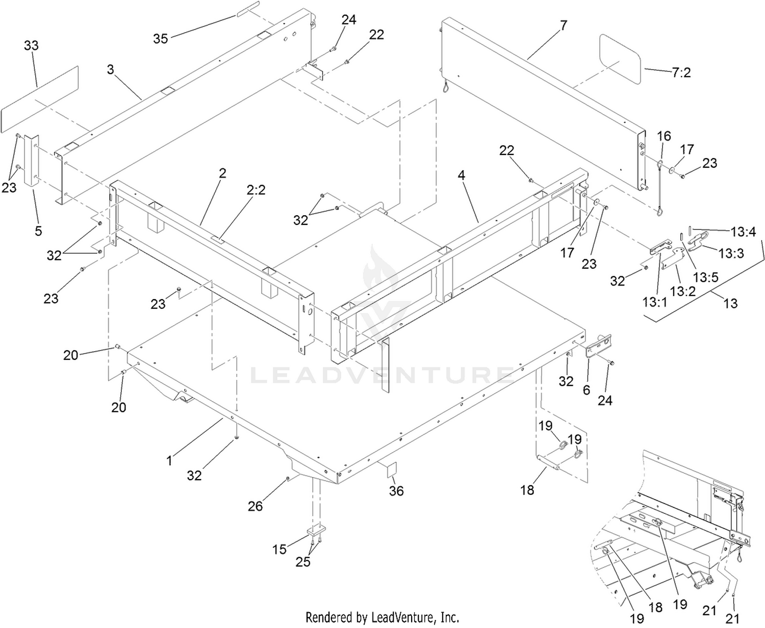 Full Bed and Side Panel Assembly
