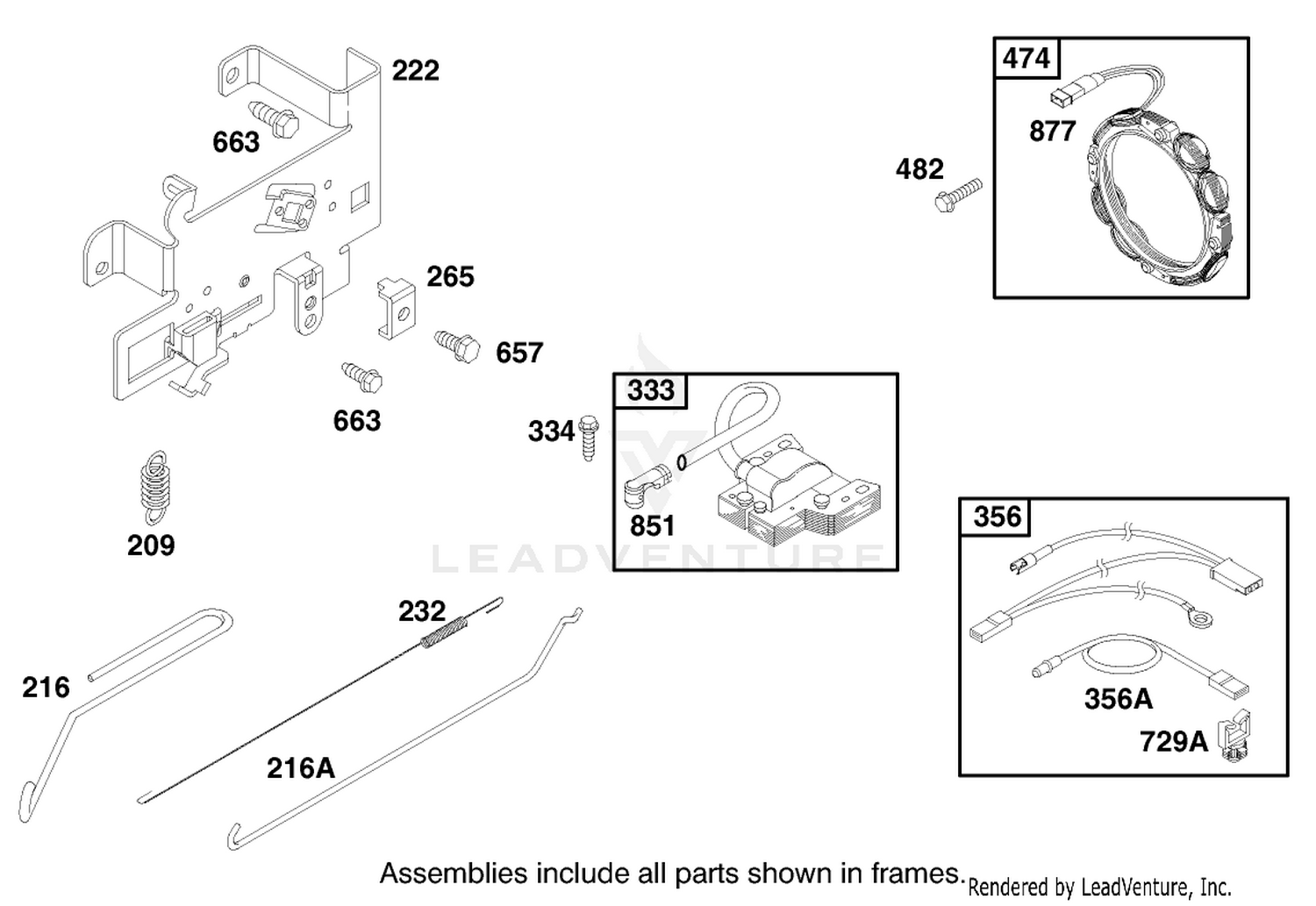 Engine Briggs  Stratton Model 28n707-1131-E1 6