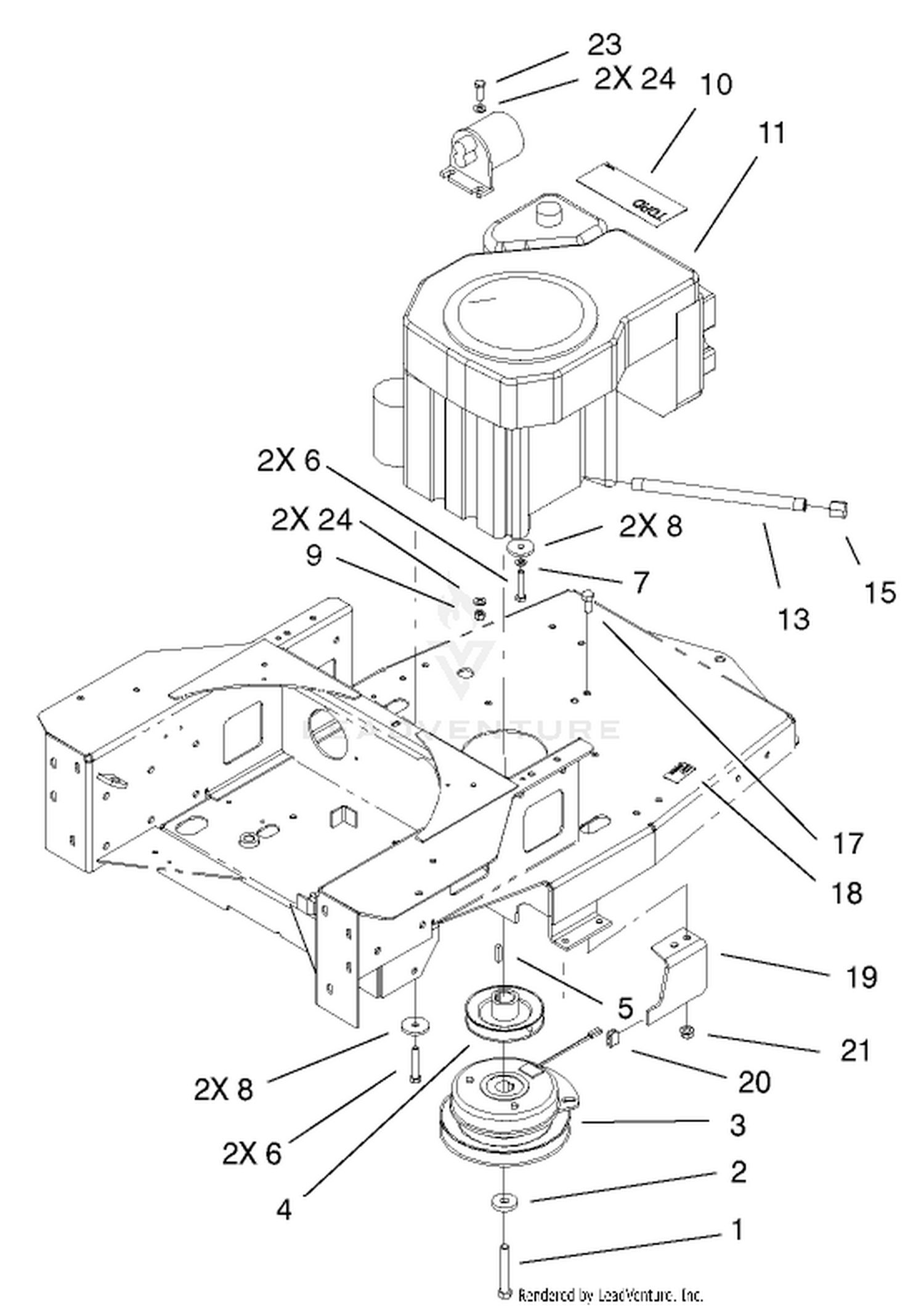 Engine and Clutch Assembly