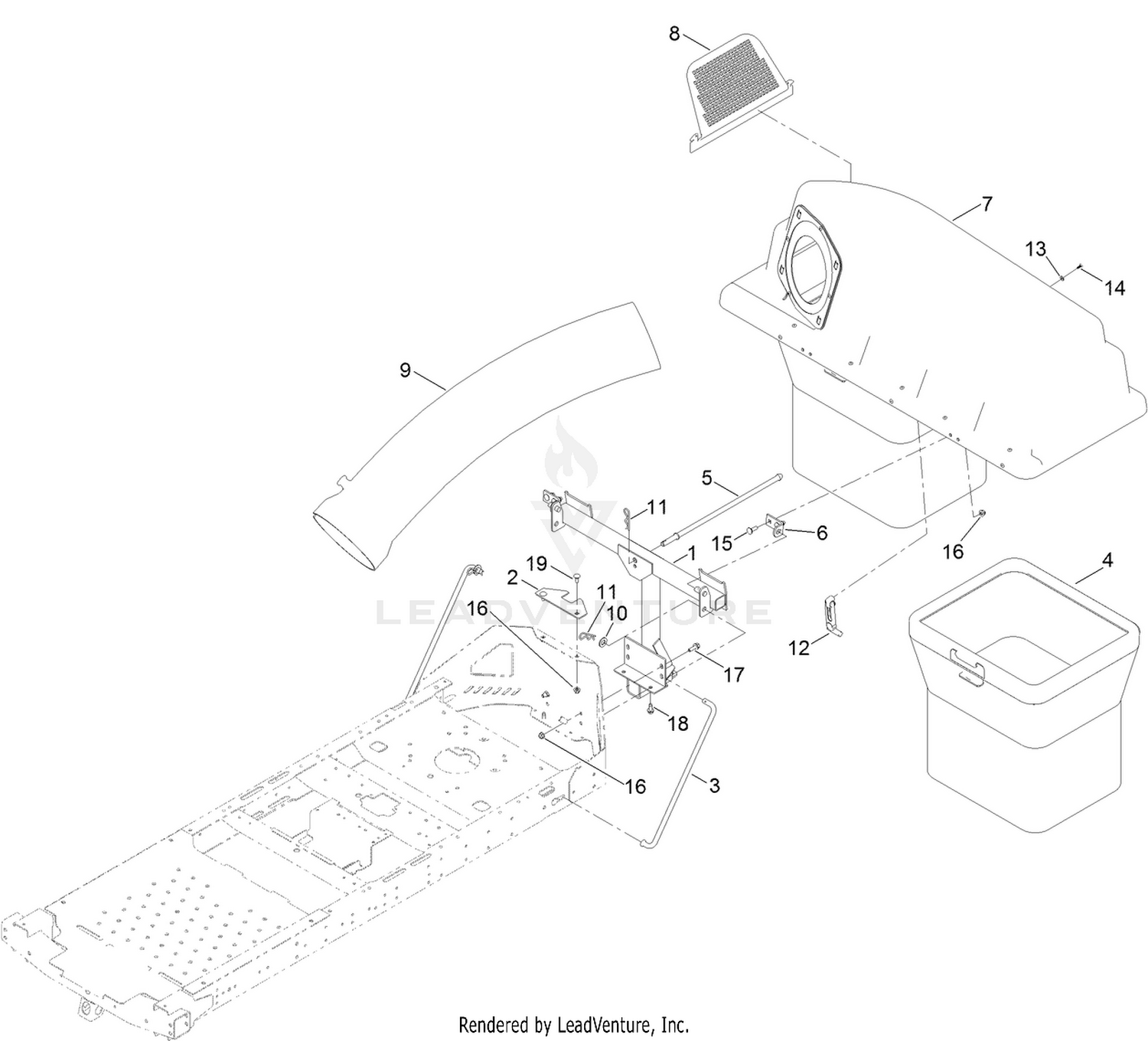 Twin Bag Chute Assembly