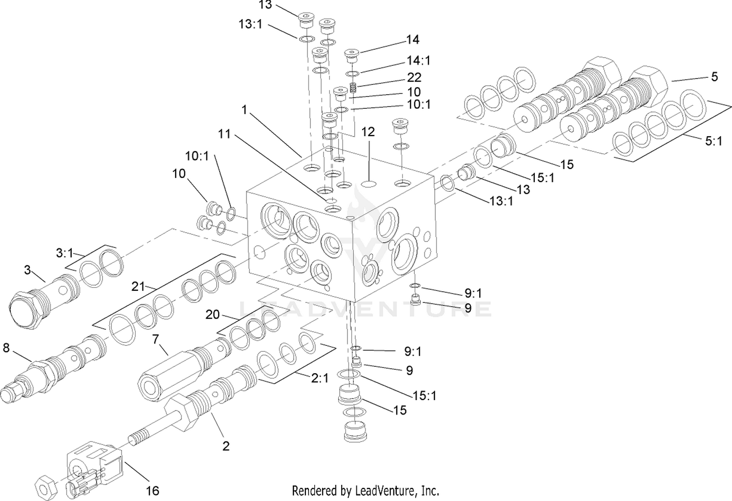 Four Wheel Drive Manifold Assembly No. 100-3054
