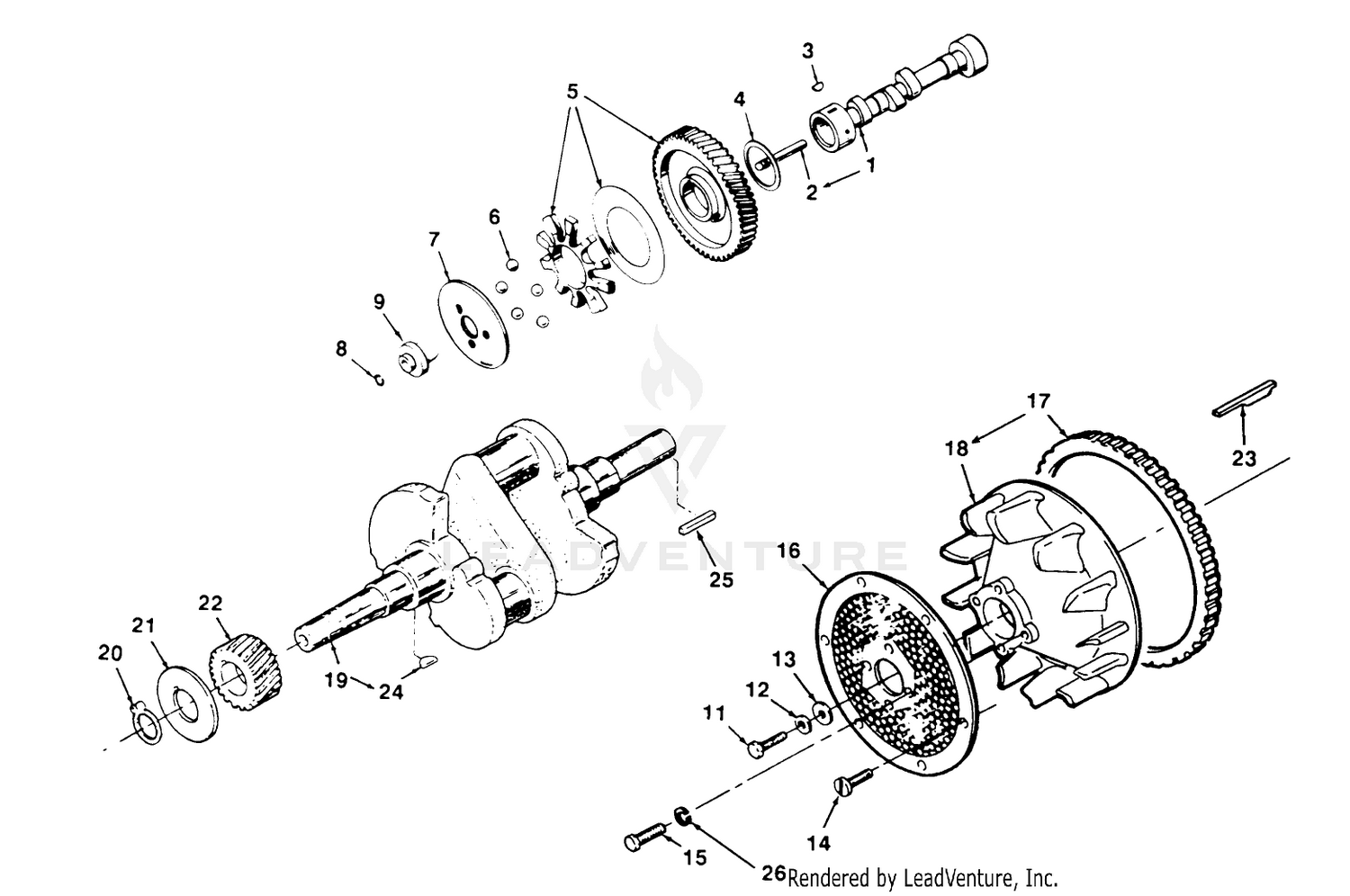 Crankshaft, Camshaft And Flywheel