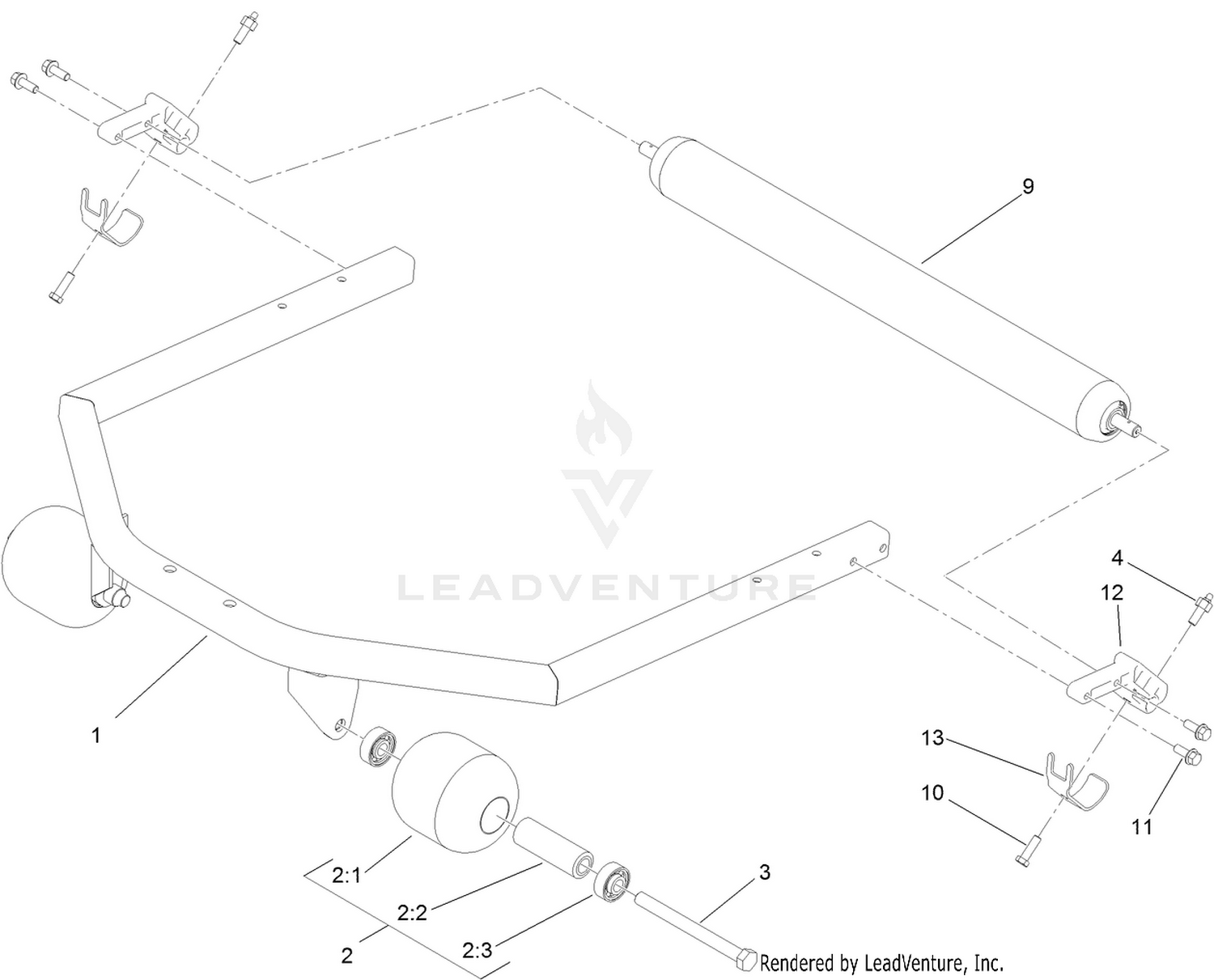 Roller and Carrier Frame Assembly