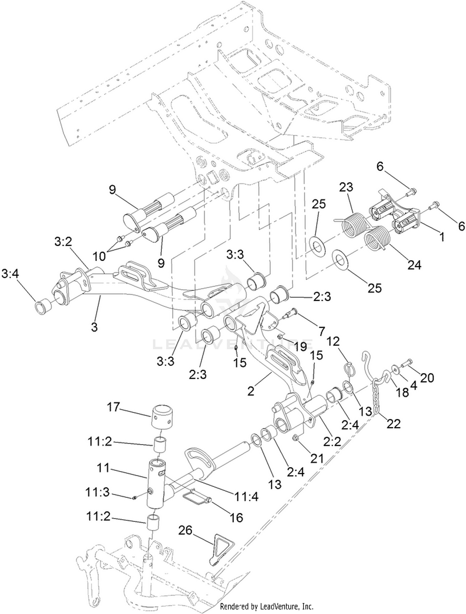 No. 2 and 3 Lift Arm Assembly