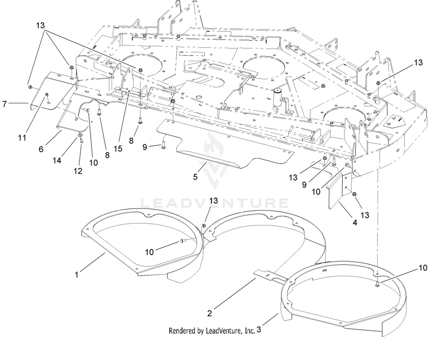 Rear Discharge and Shield Assembly