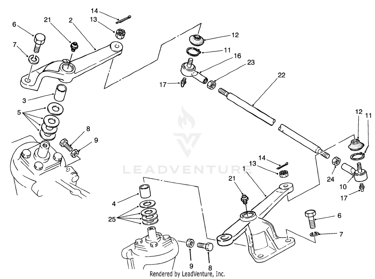 Steering Arm Linkage Axle No. 93-7780 (model No. 03801 Only)