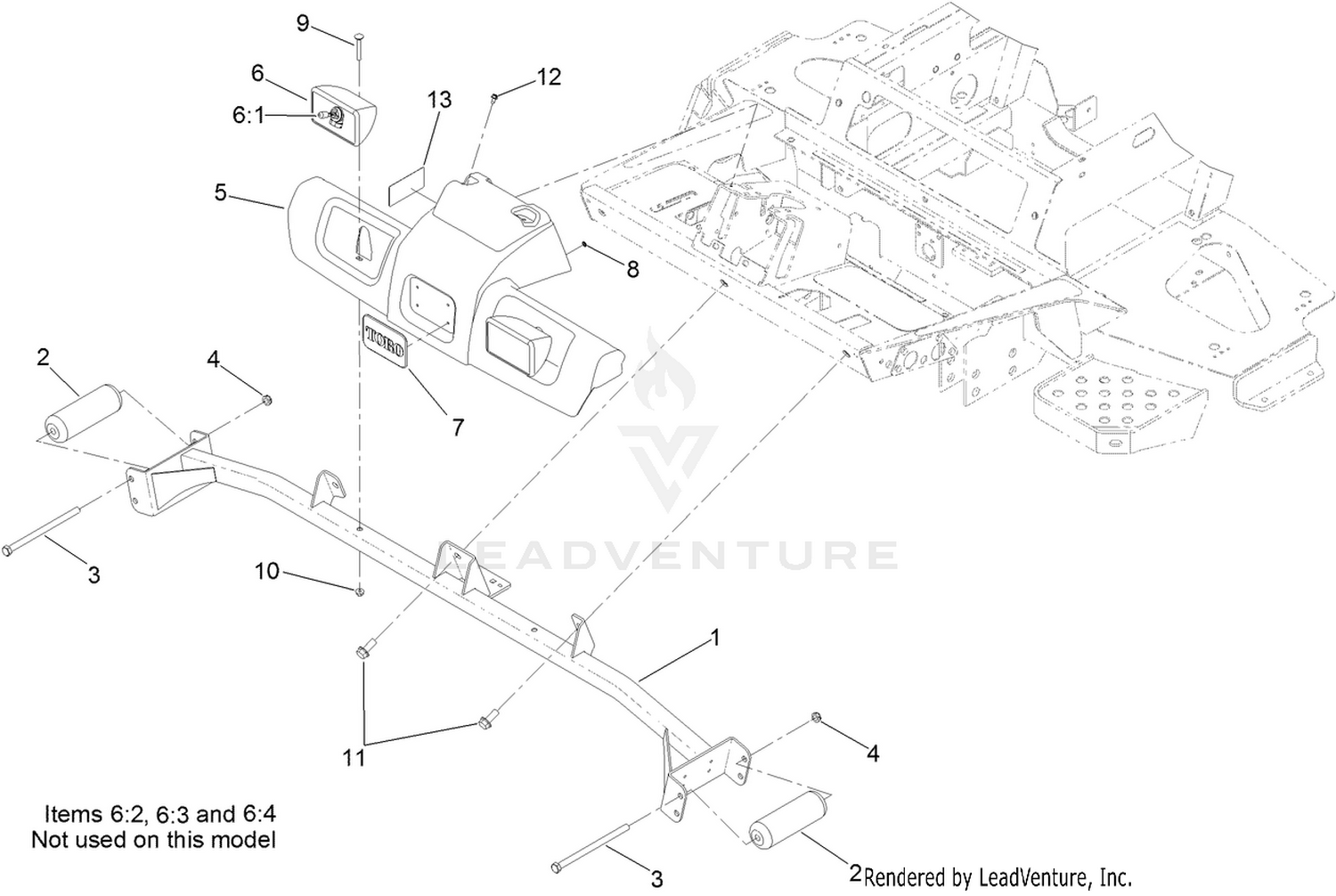 Front Shroud, Headlight and Roller Assembly