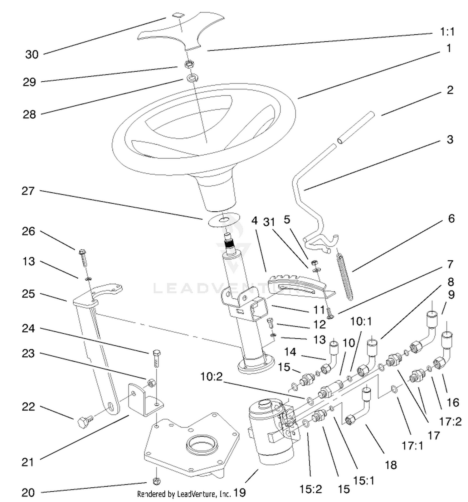 Power Steering  Tilt Assembly