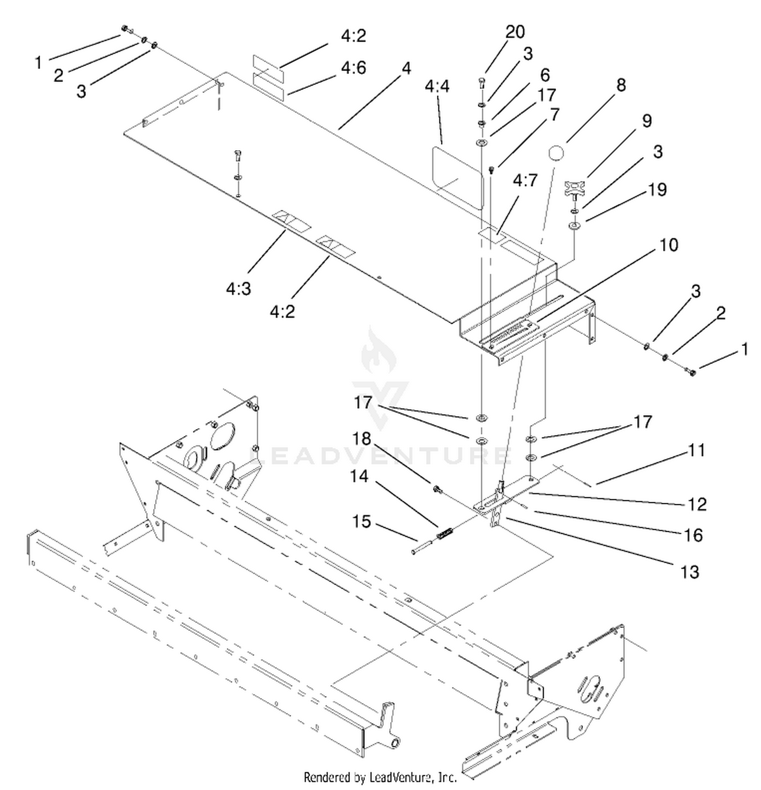Gate Slide and Brush Guard Assembly