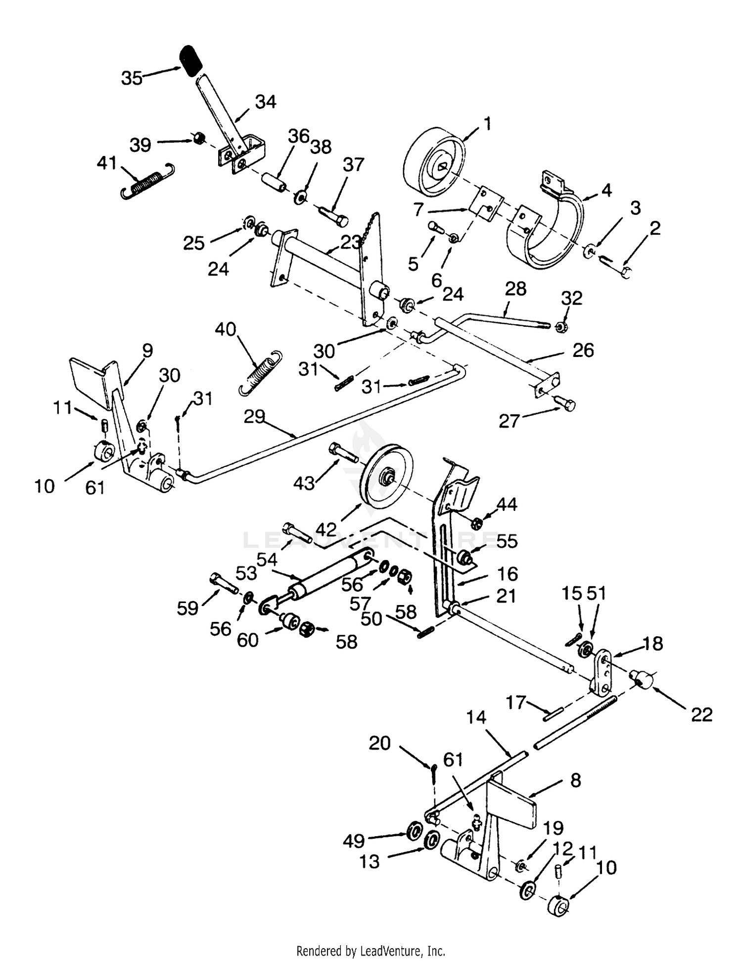 Clutch, Brake And Speed Control Linkage