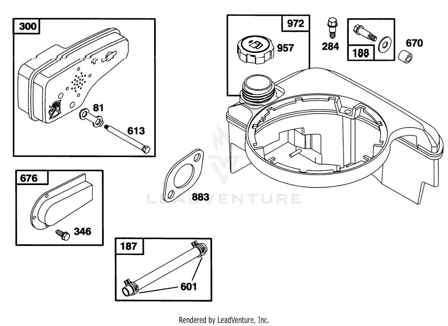 Engine Briggs  Stratton Model 128802-0615-01 8