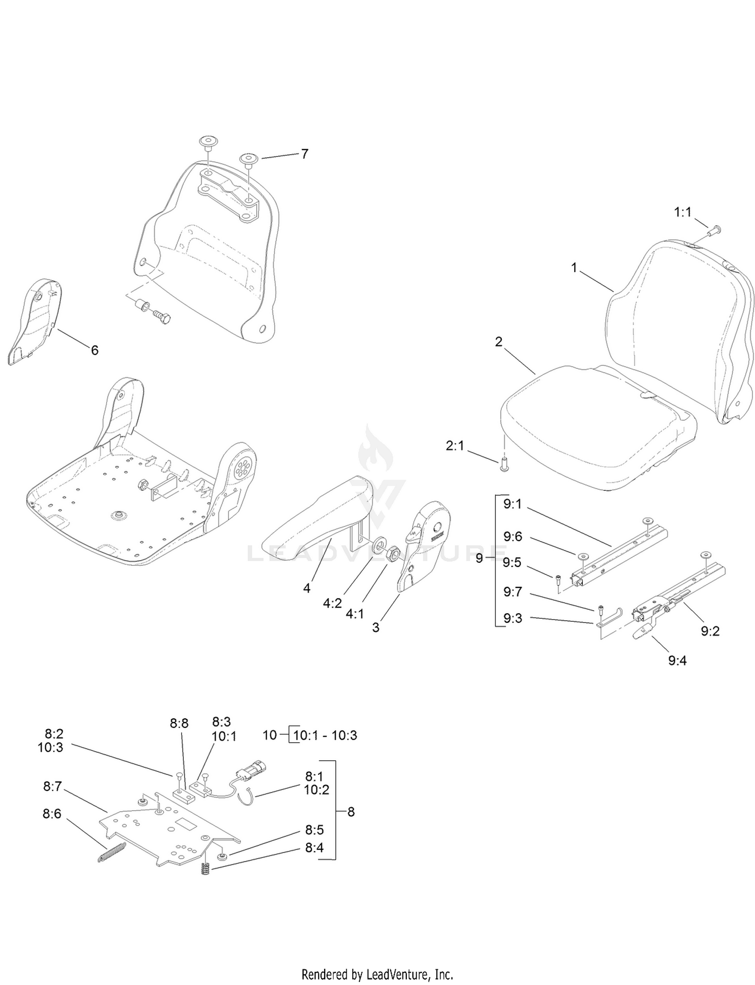 Vinyl Premium Seat Assembly No. 117-5676