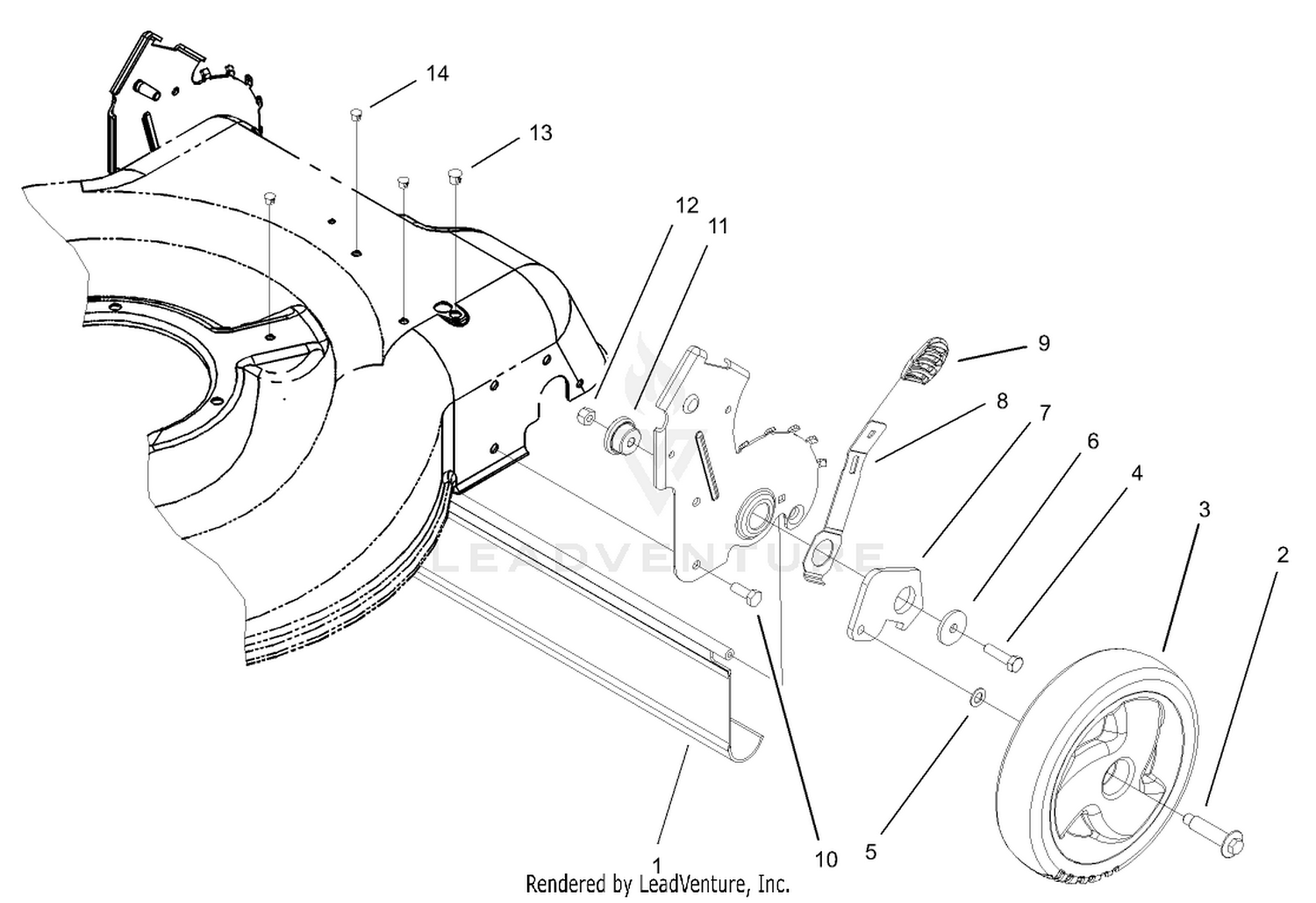 Low Wheel Rear Axle Assembly