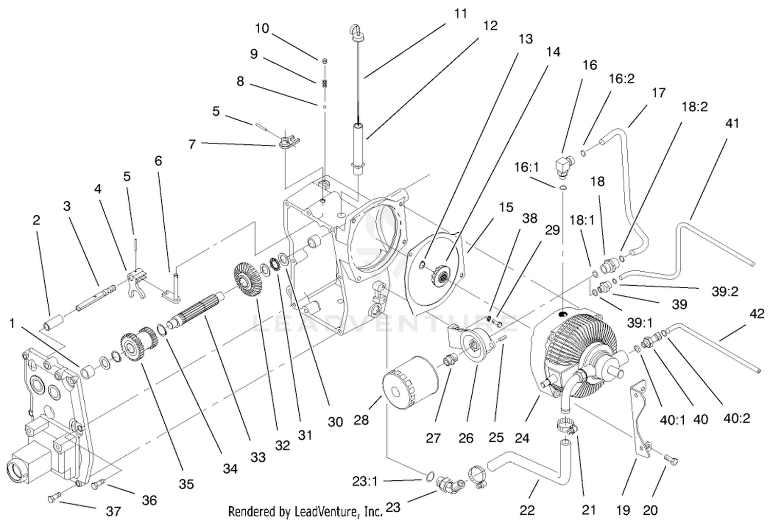 Hydro Trans Axle Assembly (continued)