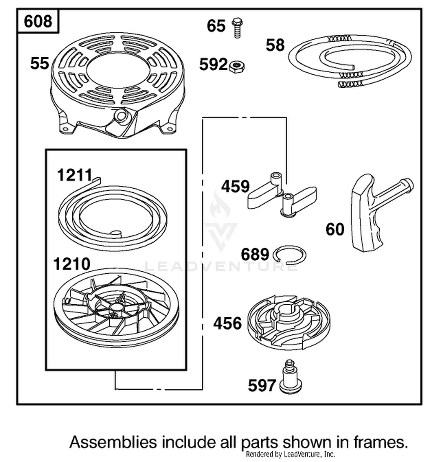 Starter Assembly Briggs And Stratton Model 12h802-1776-B1
