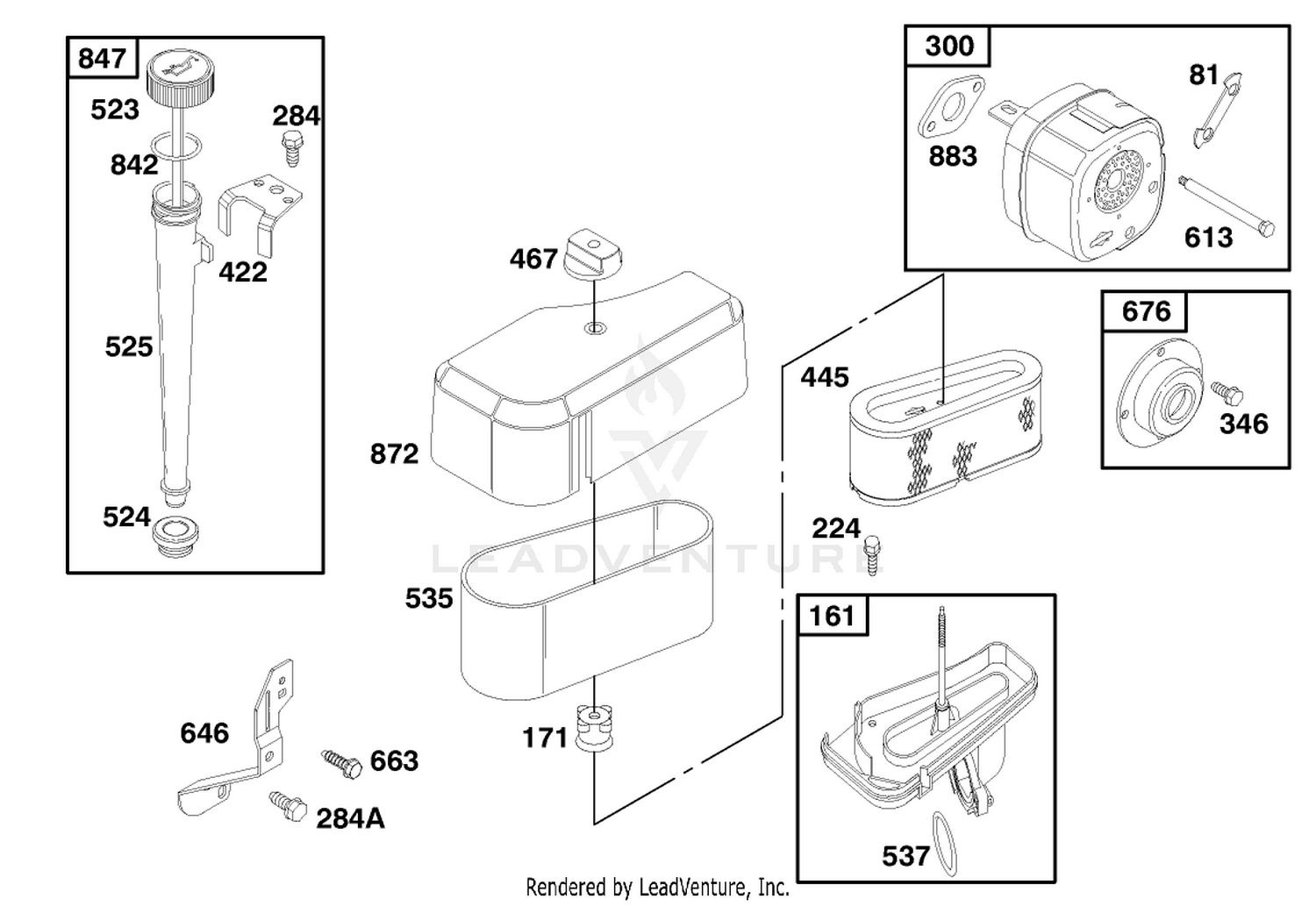 Engine Briggs  Stratton Model 195707-0421-E1 4
