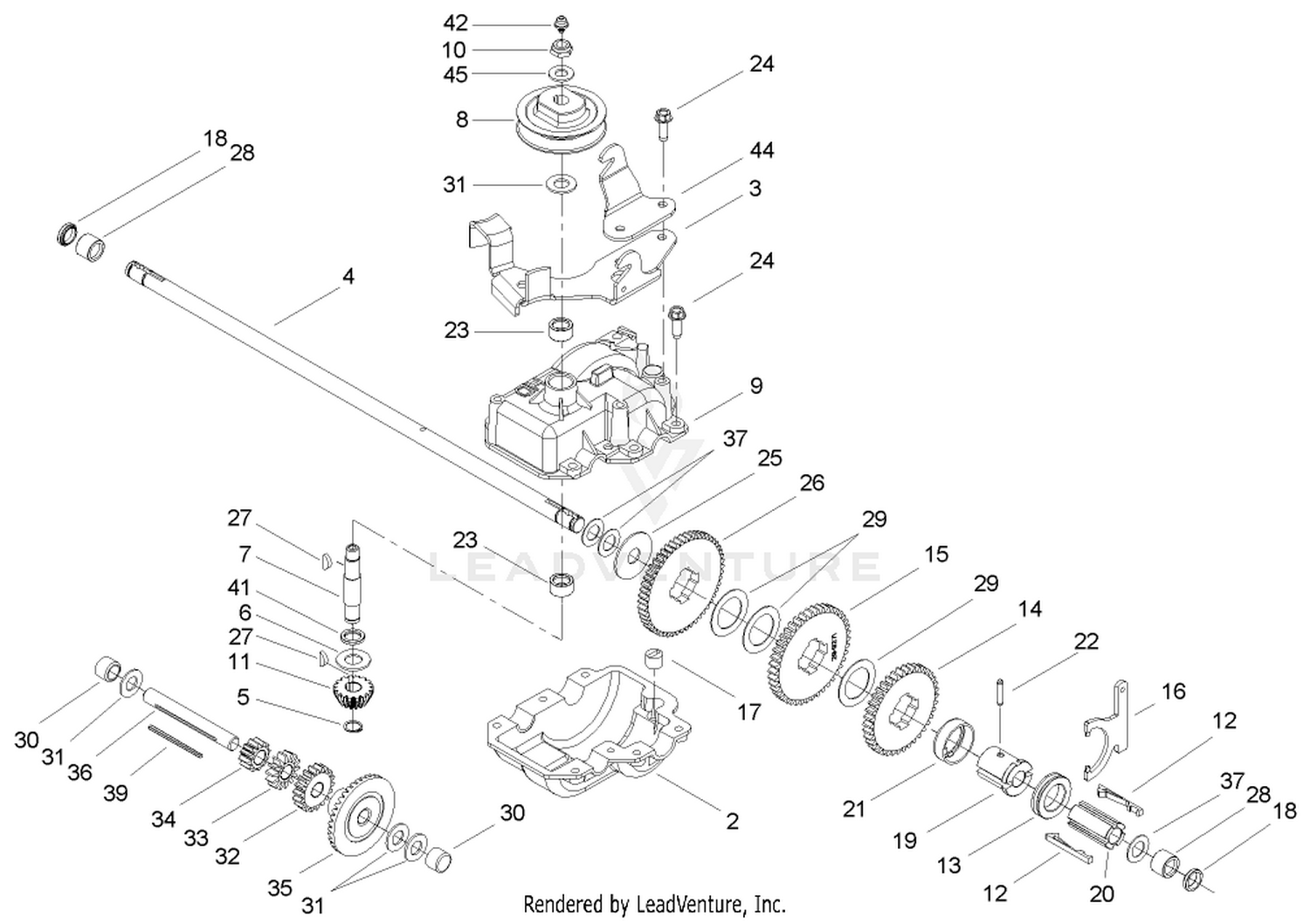 Gear Case Assembly No. 74-1861