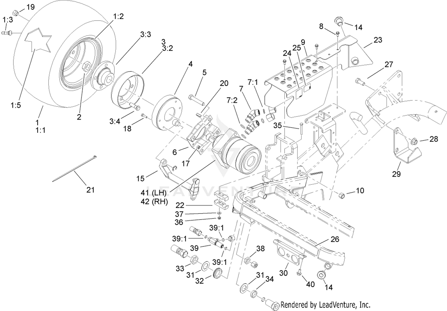 Front Wheel and Brake Assembly