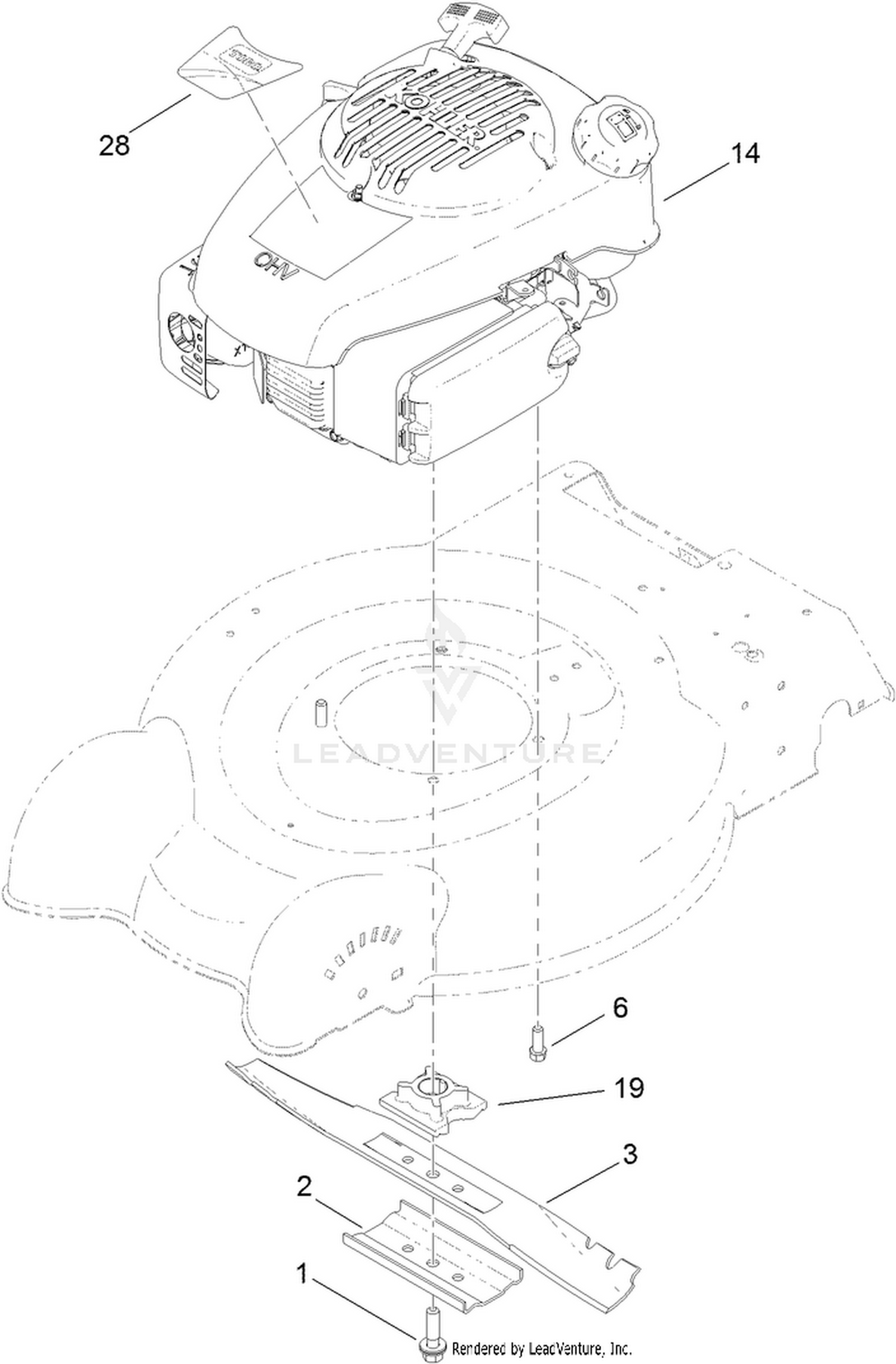 Engine and Blade Assembly