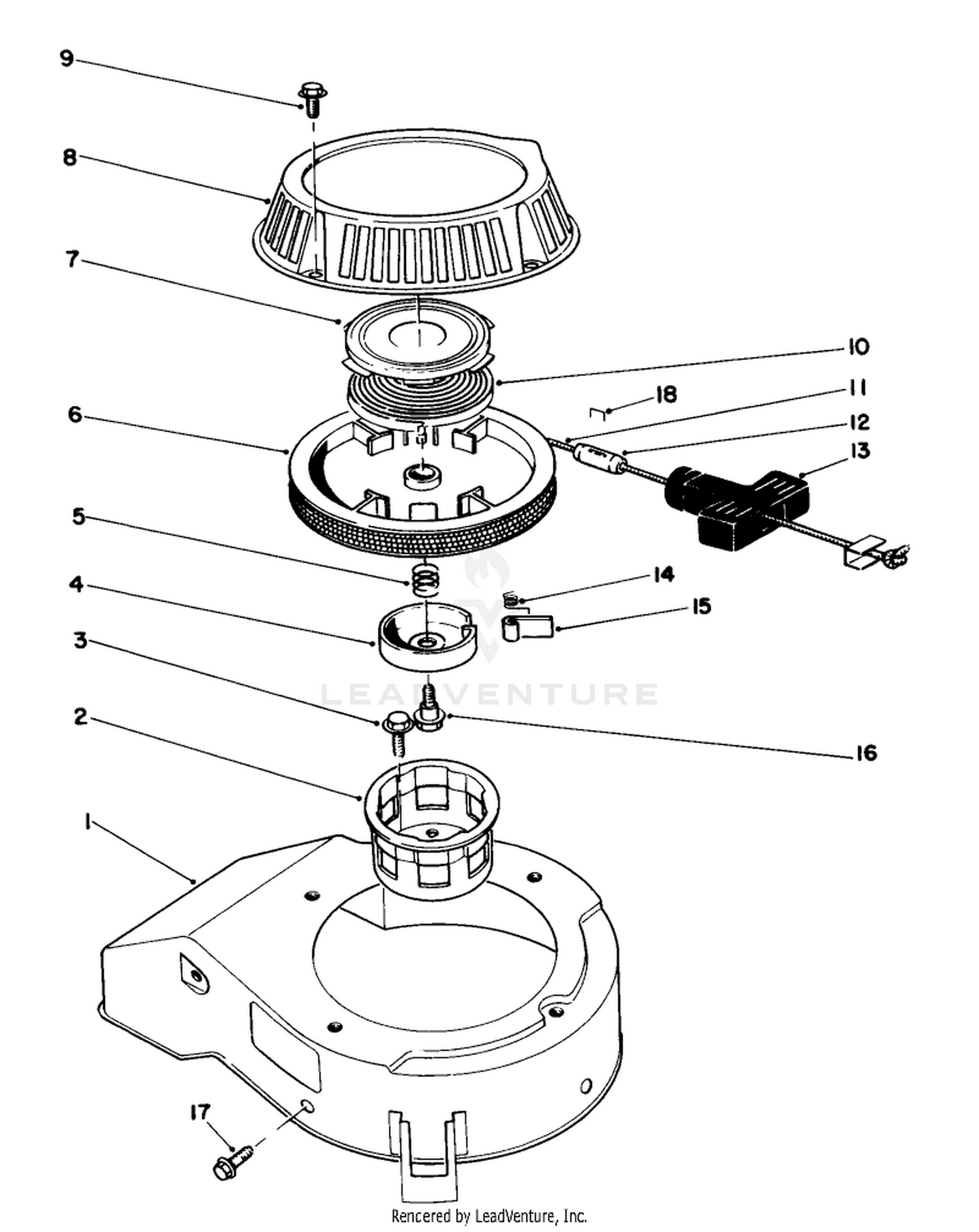 Recoil Assembly (engine Model No. 47pm1-1)(serial No. 2005001  Up)