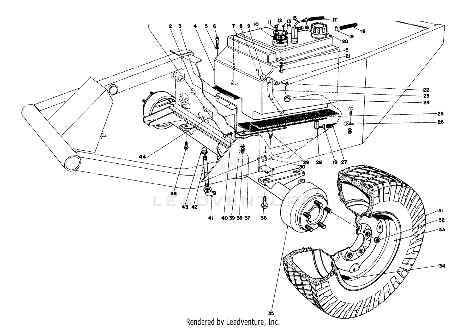 Front Axle  Fuel Tank Assembly