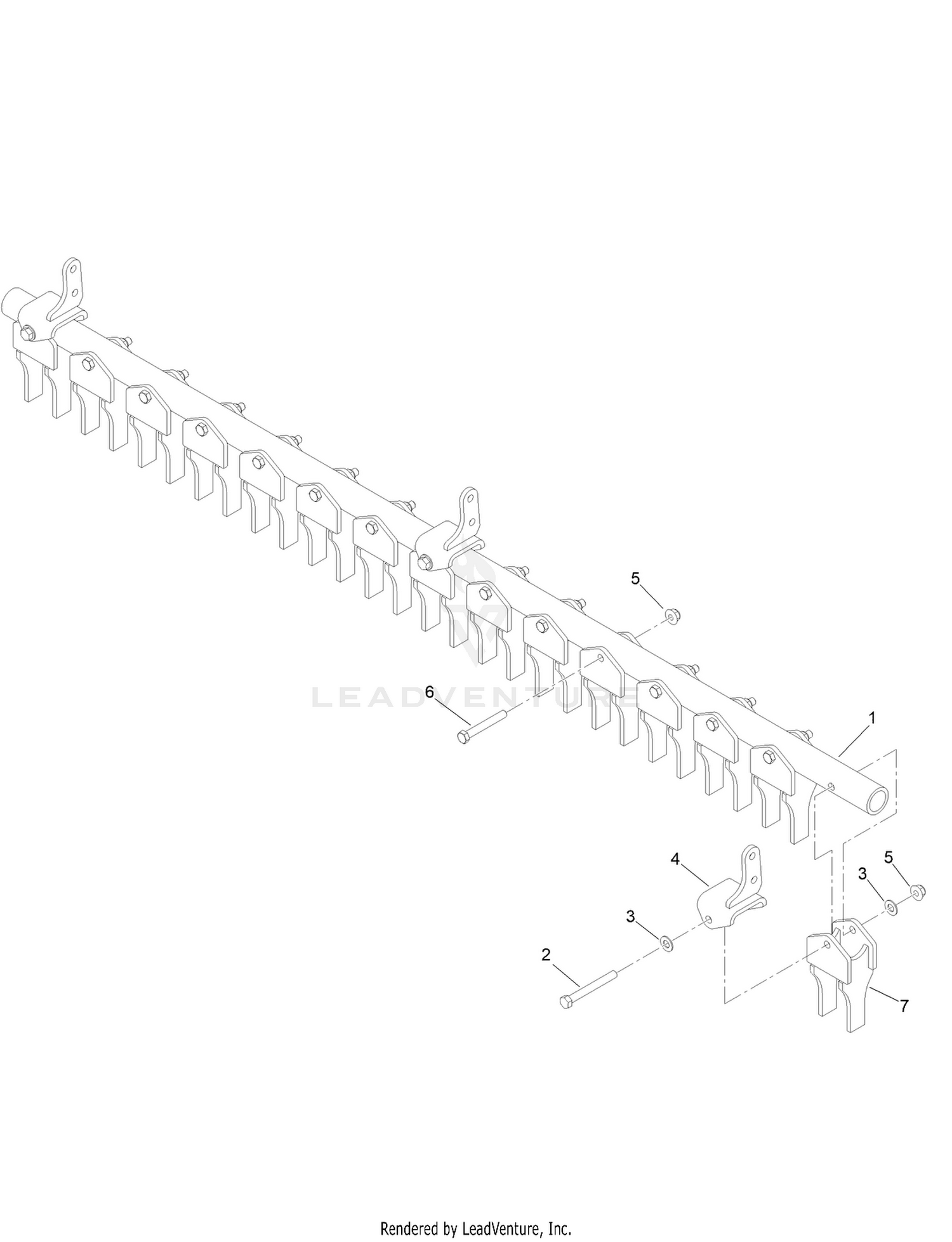 Tine Bar Assembly No. 145-7442