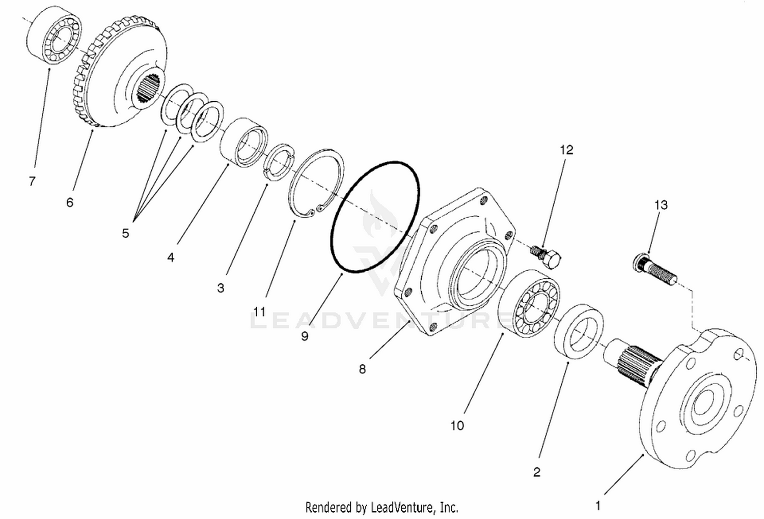Rear Axle Assembly No. 100-3784 (continued) Axle Assembly