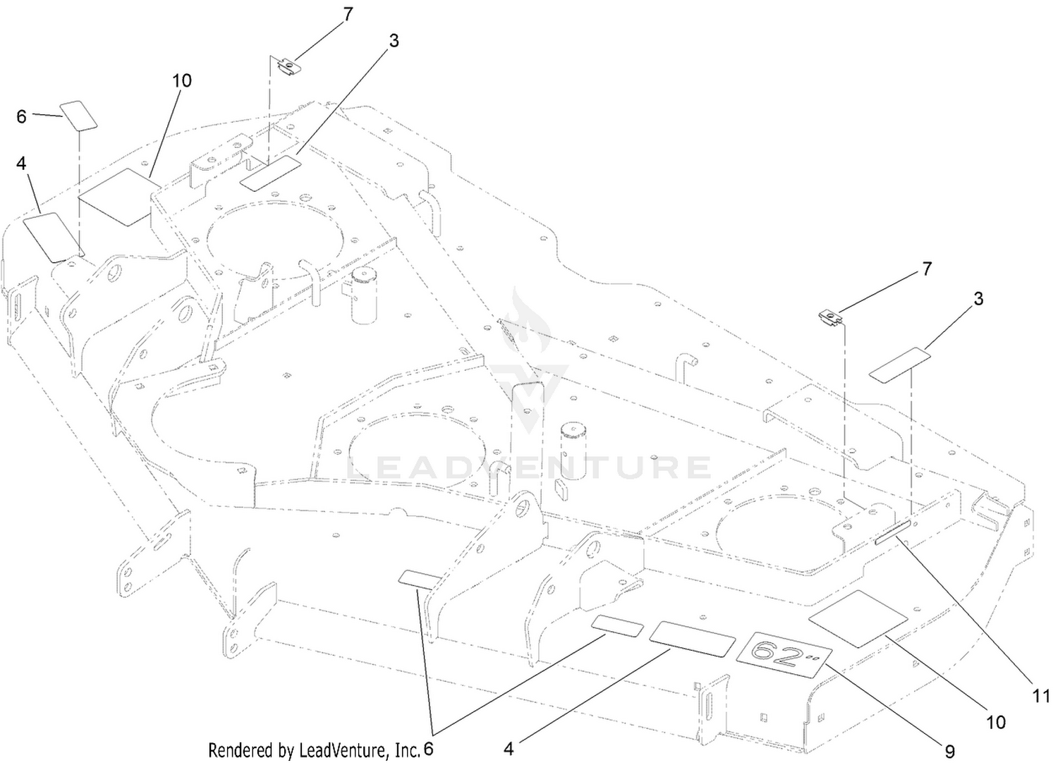 Deck Decal Assembly No. 127-6472