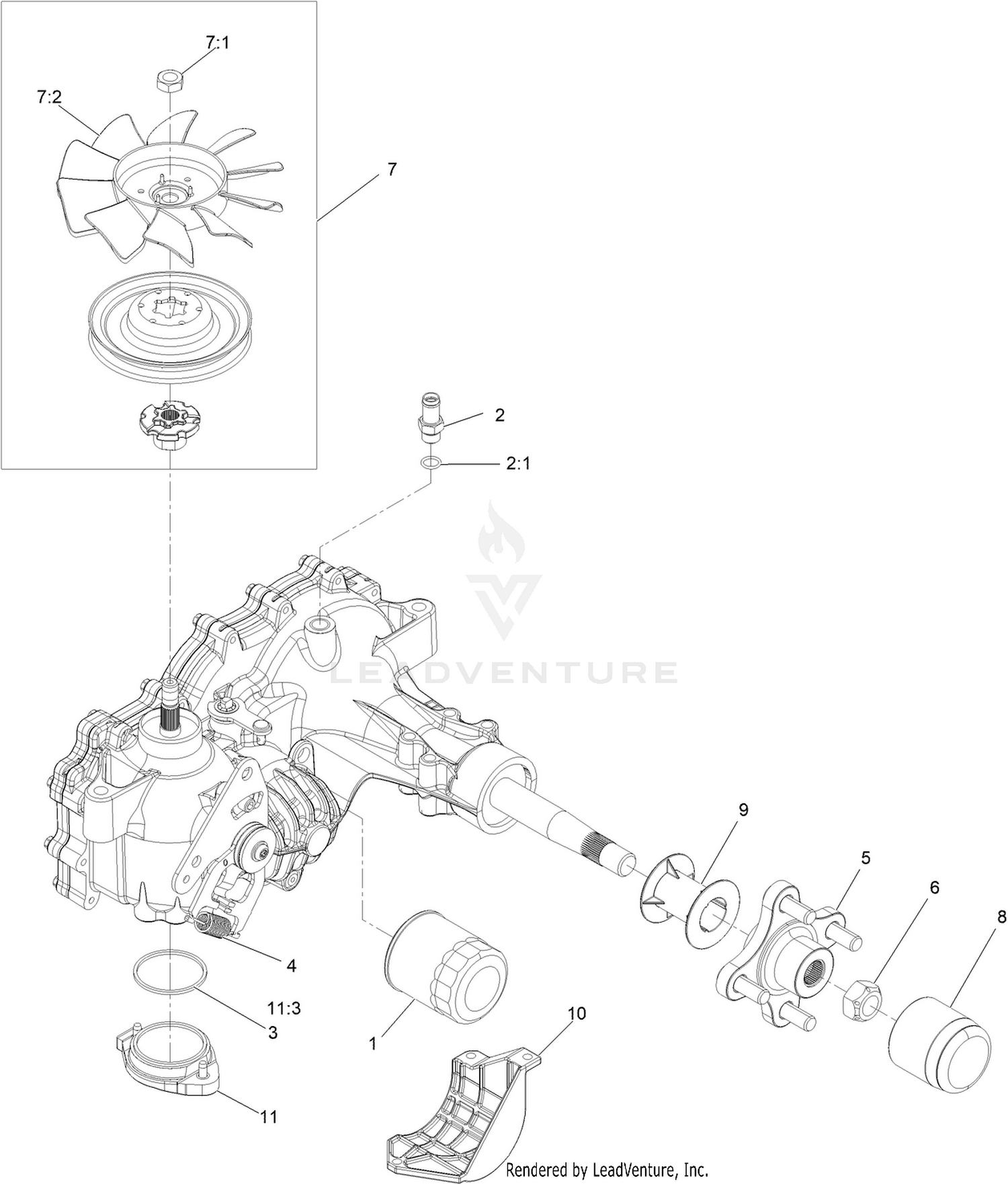 LH Transaxle Assembly No. 135-0140
