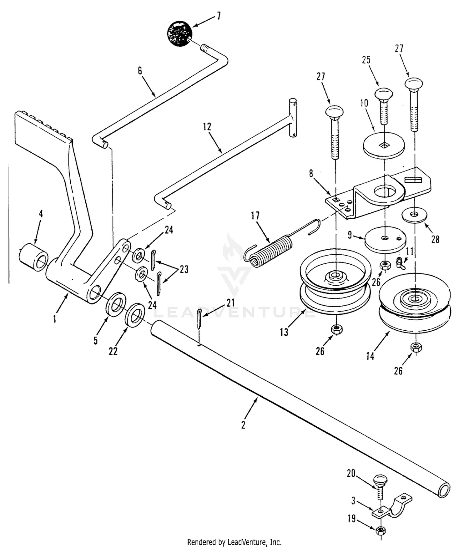 HYDROSTATIC TRANSAXLE BRAKE AND IDLER LINKAGE