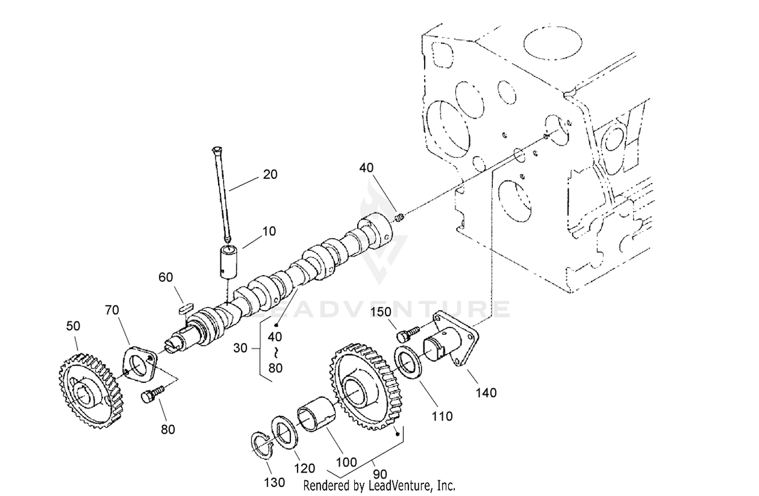 Camshaft and Idle Gear Shaft Assembly