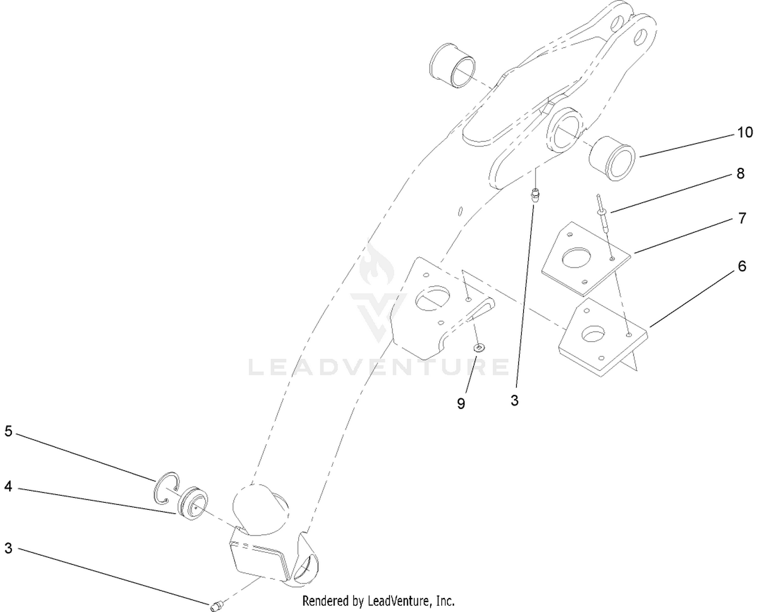 LH Lift Arm Assembly No. 108-1948