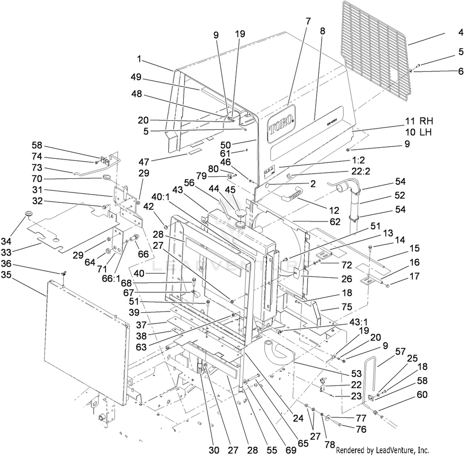 Radiator and Hood Assembly