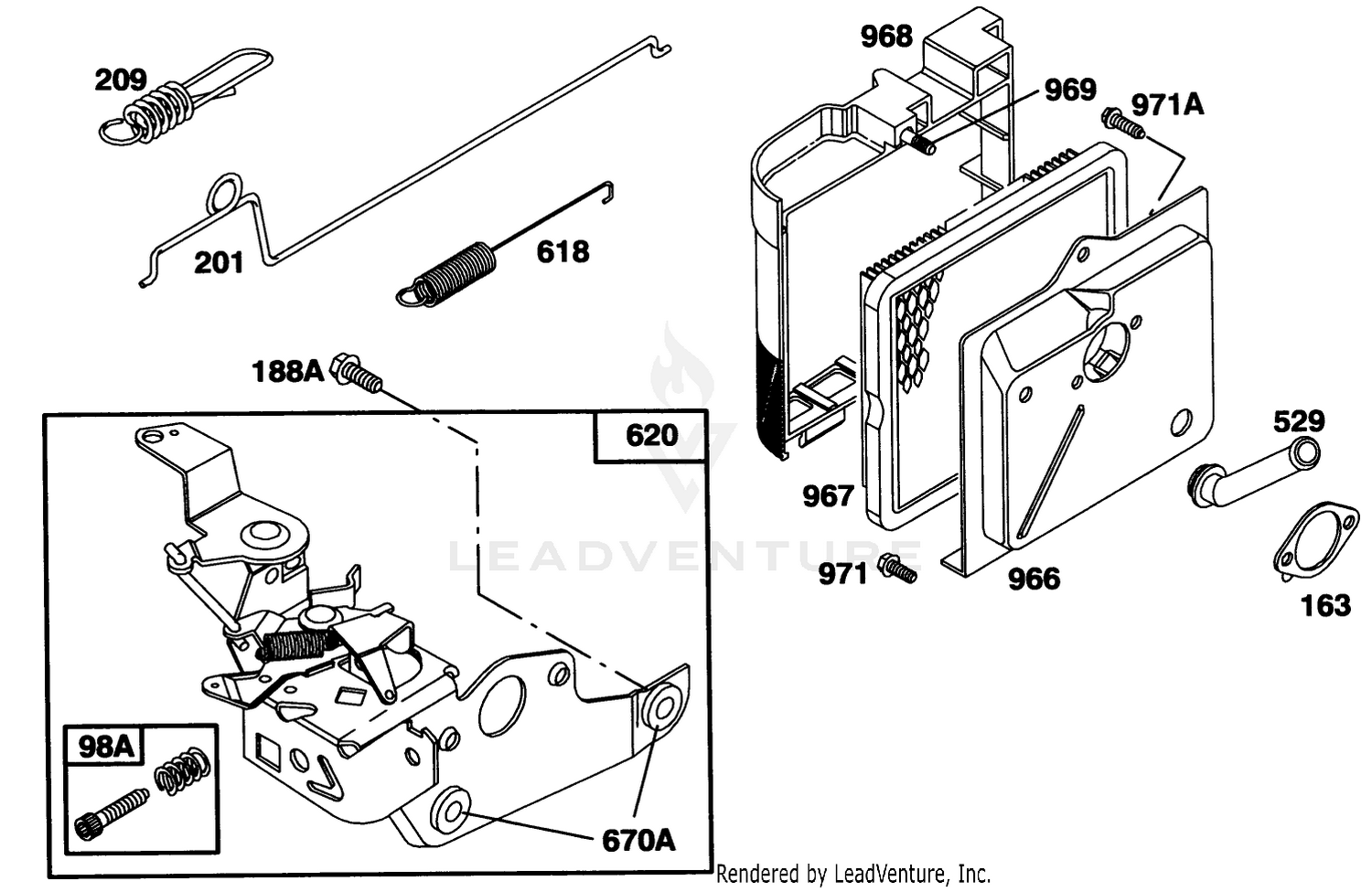 Engine Briggs  Stratton Model 124702-3115-01 4