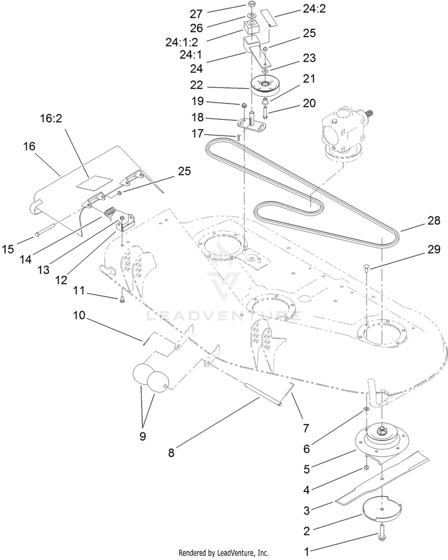 Deck and Spindle Assembly