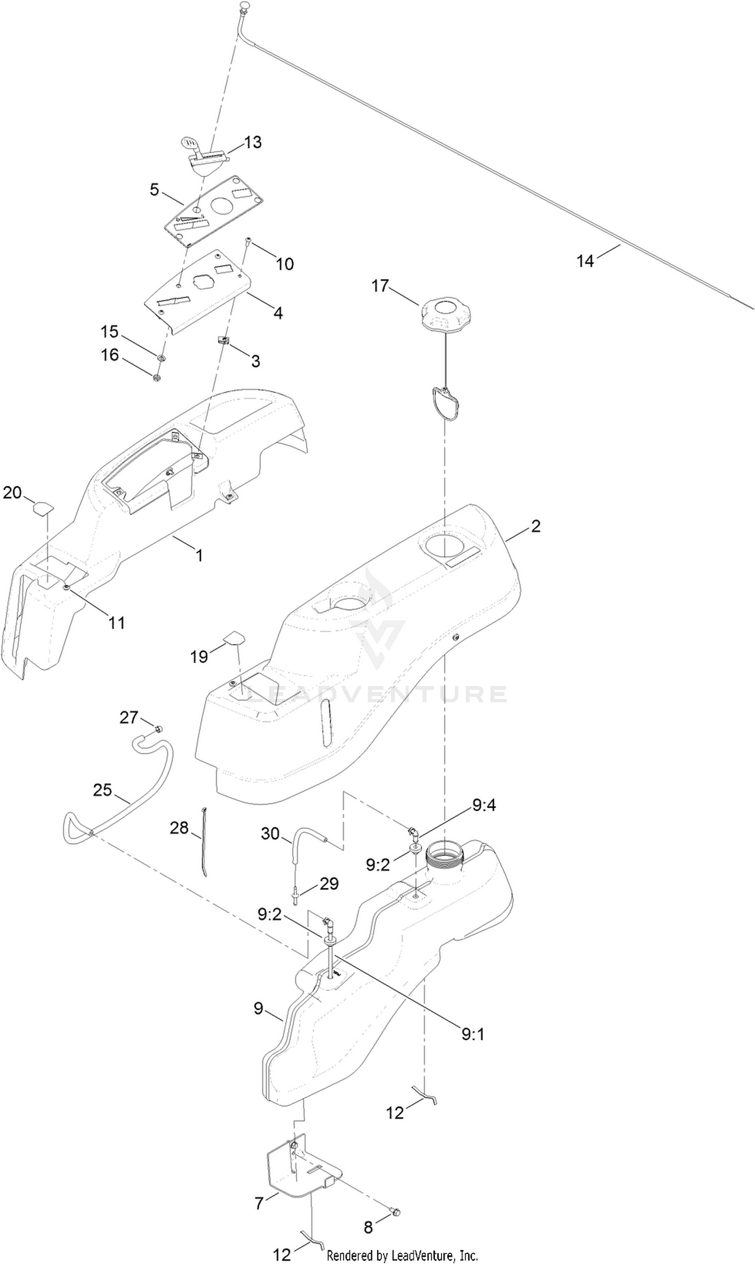 Body Styling and Fuel Tank Assembly