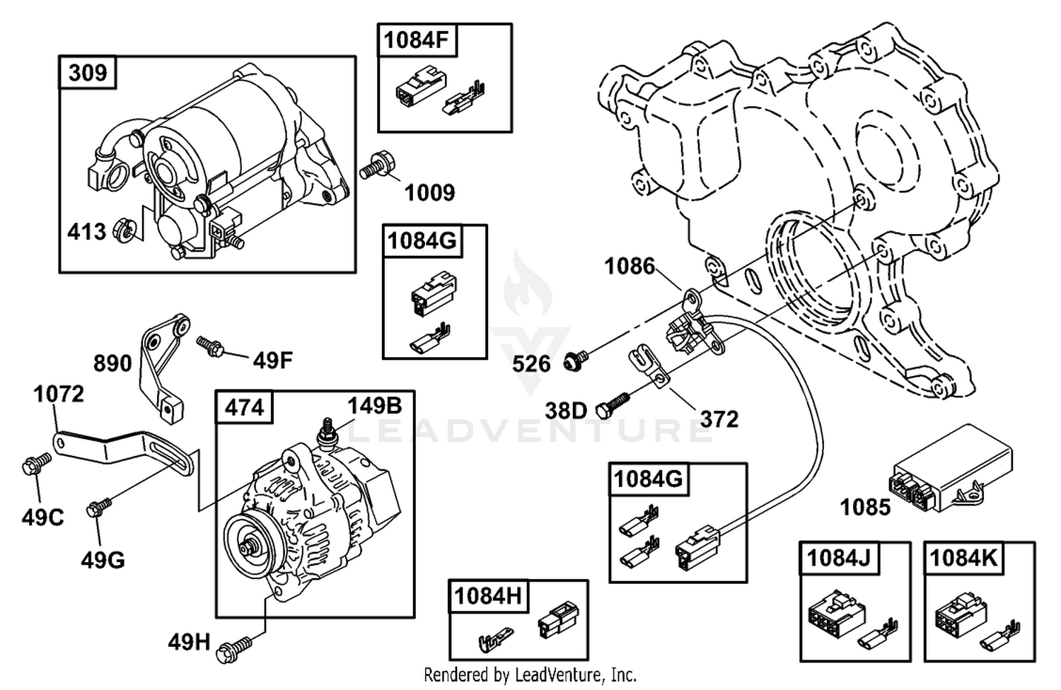 Alternator and Starter Assembly