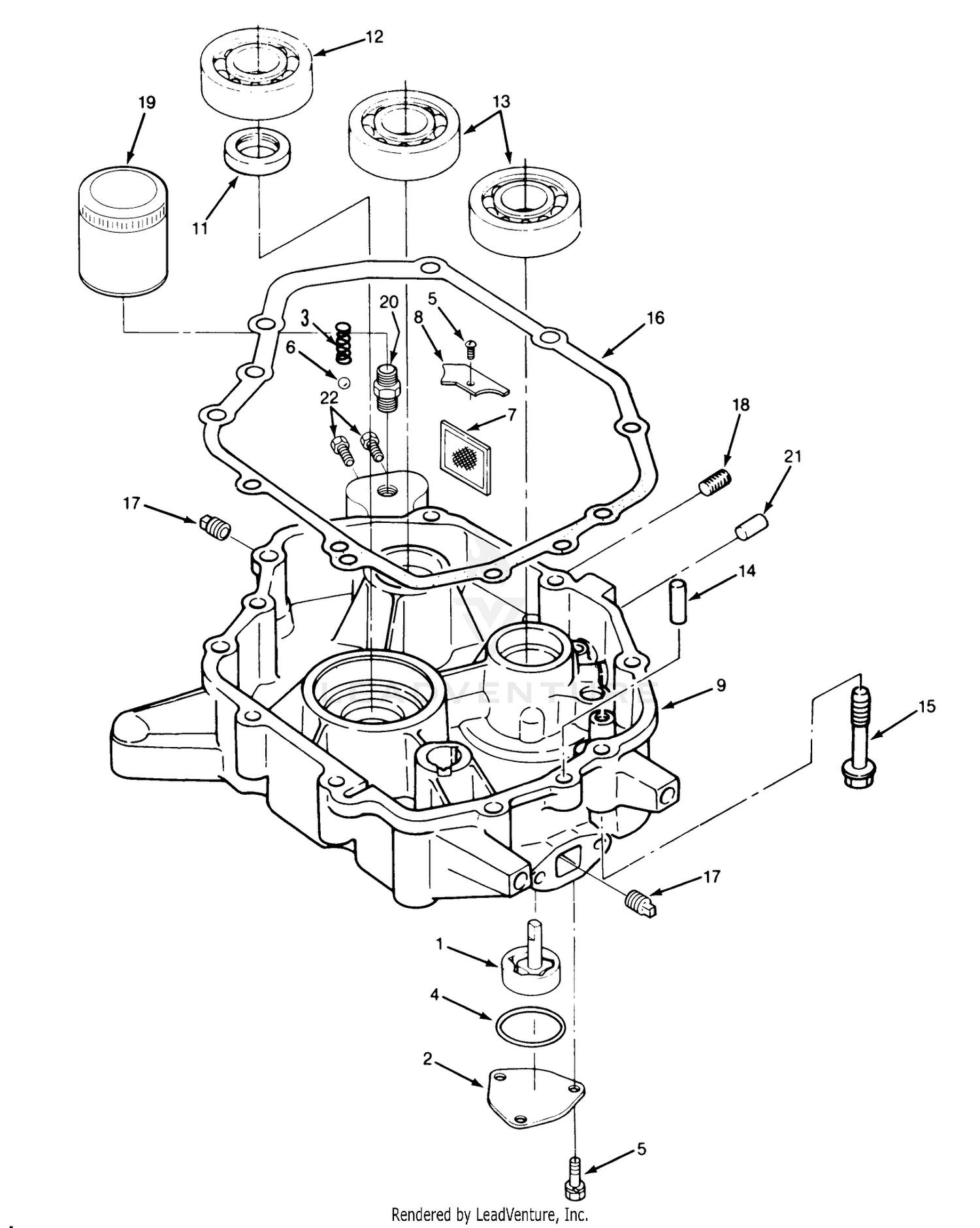 14hp Engine Oil Base  Pump Assembly
